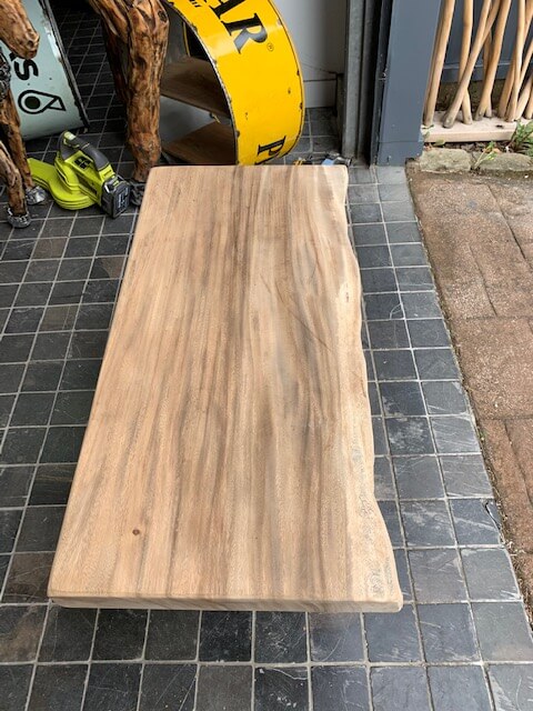 Plan de travail en bois brut 90 cm